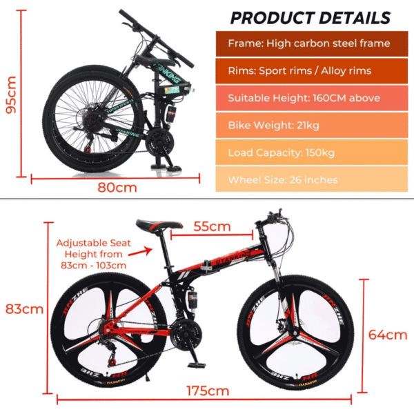 Disc Brake 21 Speed Gear Mountain Bike 26inch