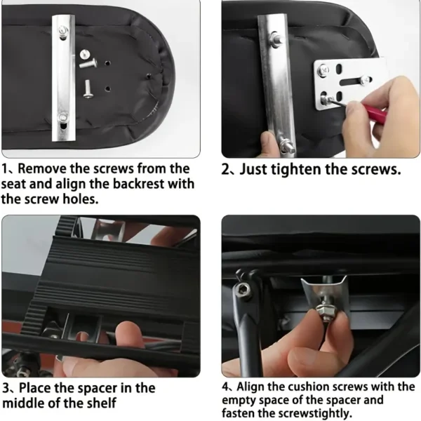 Rear Bike Seat Cushion with Backrest